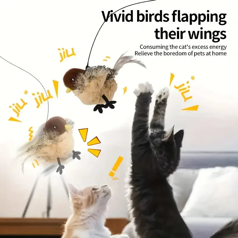 Interactive Touch-Activated Flapping Sparrow Kicking Toy with Realistic Chirping Sound, Suitable for Exercise