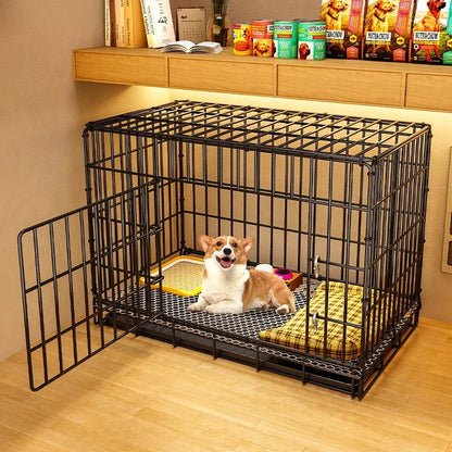 Dog Cage Small Indoor Folding with Toilet Teddy Bigbear, Medium Dog ,Corgi Border, Pet Kennel , House Kennel ,Pets House, Pet Fence