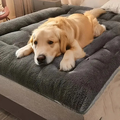 Oversized Plush Dog or Cat Bed - Winter Warm, Waterproof and Washable, Extra Thick Soft Fleece