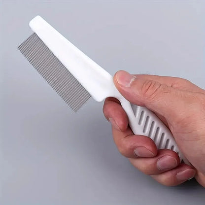 Stainless Steel Flea Comb for Dogs and Cats – Fine Tooth Pet Grooming Comb Cleaner