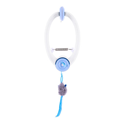 Door Hanging Automatic Retractable Kitten Toys with 3 Catnip Mice