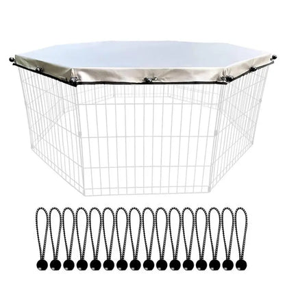 Dog or Puppy Playpen Covered from Sun and Rain, Rain Proof Cover,  Fits 8 Panels Dog Pen For Outdoor or Indoor, Escape-Proof
