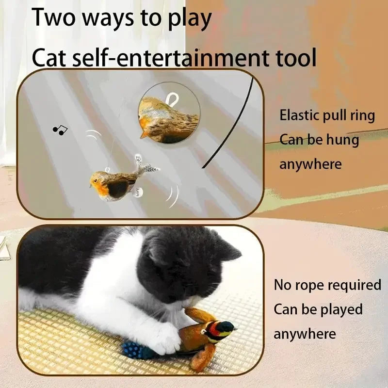 Interactive Touch-Activated Flapping Sparrow Kicking Toy with Realistic Chirping Sound, Suitable for Exercise