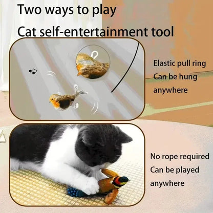Interactive Touch-Activated Flapping Sparrow Kicking Toy with Realistic Chirping Sound, Suitable for Exercise