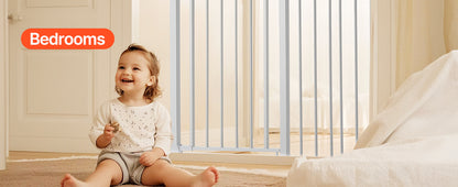 SucceBuy Baby Gate 28/30/36 Inches High, Dog Gate Easy Step Walk Thru, Child Pet Security, Pressure Mount Kit w/ Wall Cups