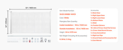 SucceBuy 55/71/110in Retractable Gate , 34in Tall , Extends Wide and Retractable Gate for Kids and Pets , Mesh Material , Easy to Install